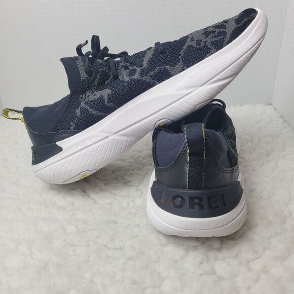 Sorel Explorer Blitz Stride Womens Sneaker Size 9.5 Lace Black Gray Knit Slip On - Picture 5 of 9